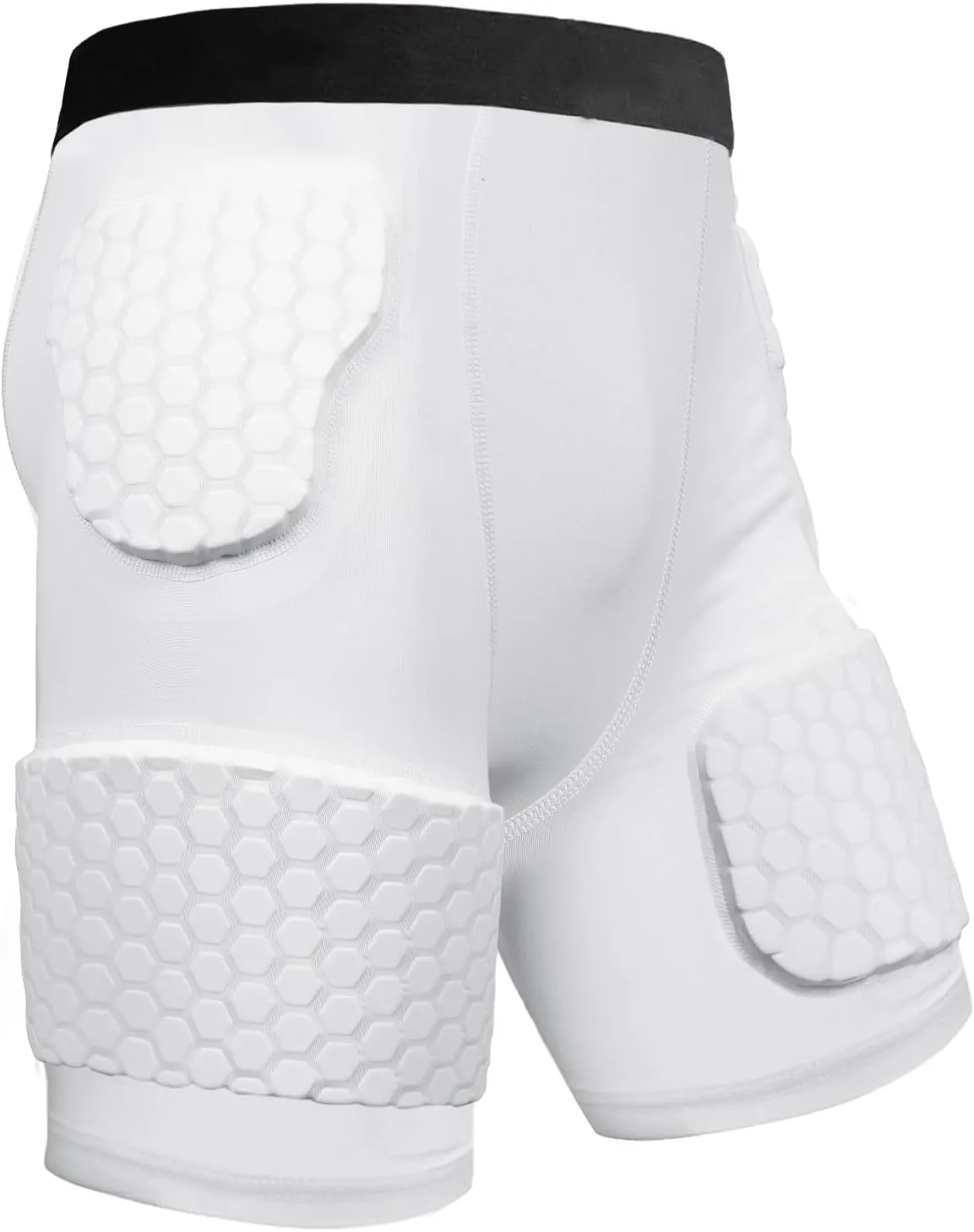 5 Pad Football Girdle for Men Youth - Padded Compression Shorts with Hip, Thigh Pads for Football, Baseball, Sliding Protective Gear for Adults Teens High-Density EVA Foam