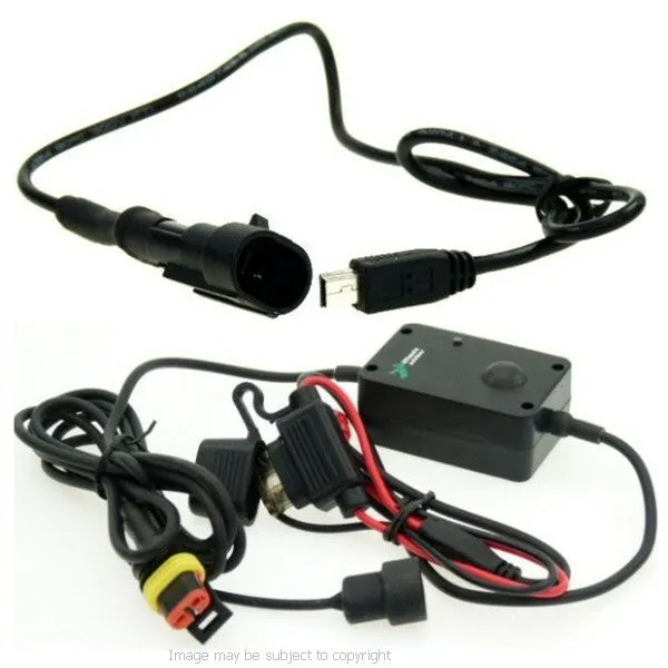 5inch GPS SatNav Motorcycle Powered Yoke Mount - 15mm (sku 14050)