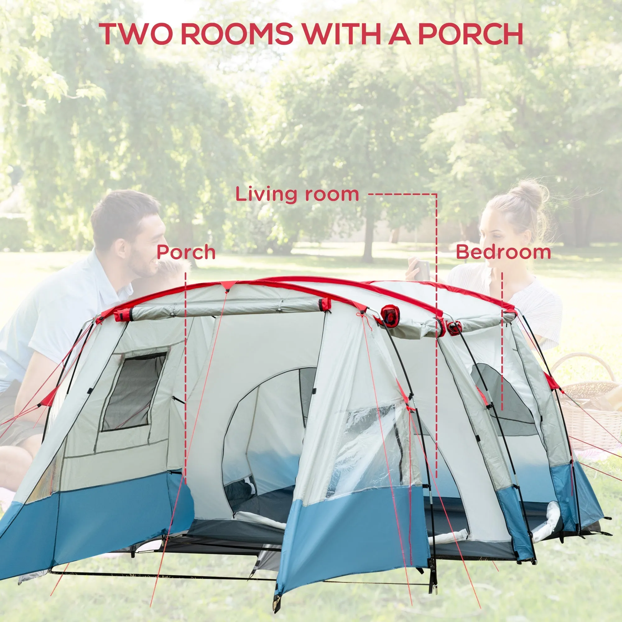6-8 Person Tunnel Tent