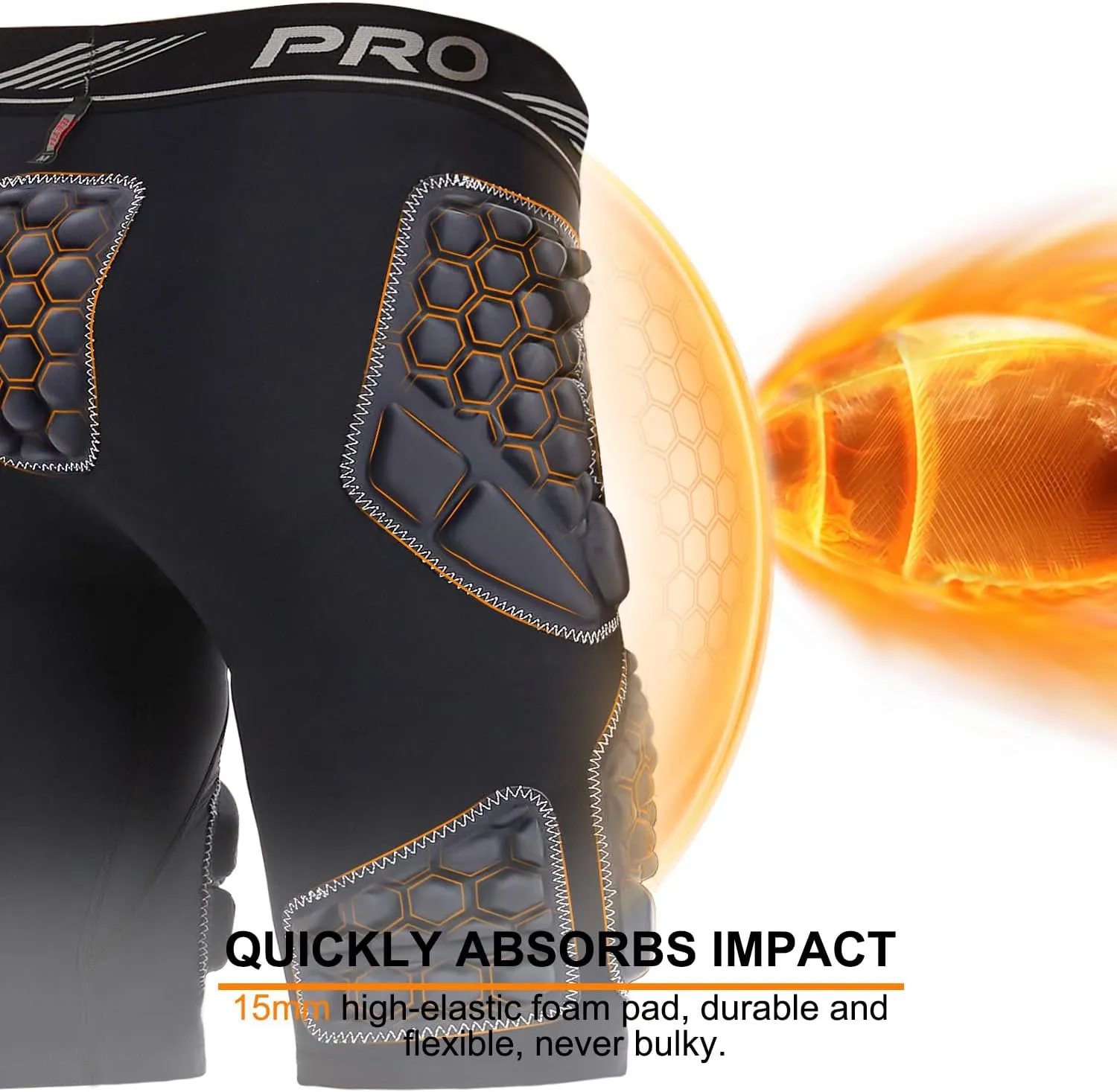 7-Pad Football Girdle for Men, Adult Football Girdle, Integrated Hip, Tailbone, Thigh Pads Girdles