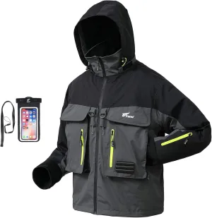 8 Fans Fishing Wading Jackets Breathable Waterproof Fishing Rain Jackets for Men&Women