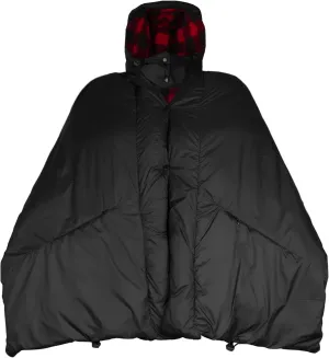800 Fill Power Camping Down Blanket Ultralight Compact Shawl Scarf Puffer w/Hood & 2 Pockets for Man & Woman