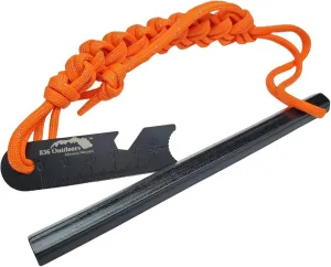 836 Outdoors Hexagon Ferro Rod (6 x 1/2 inches) with 10 feet of Quick-Release Reflective 550 Paracord and Multi-Tool Striker for Emergency, Survival, Backcountry Fire Starter Kit | 32,000 Strikes