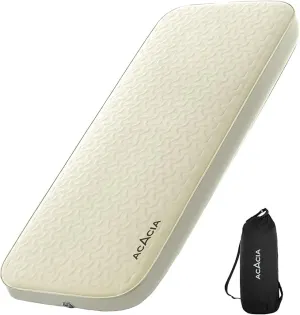 ACACIA 4" Thick Self Inflating Sleeping Pad with Foam, Innovative Y-Shaped Telescopic Structure, Ultraportable Camping Air Mattress with Pump Sack, Outdoor Compact Sleep Bed for Travel Tent Car