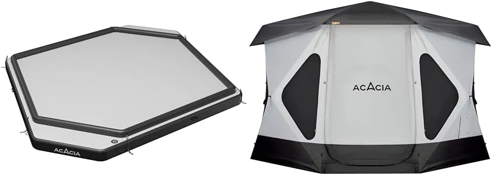 ACACIA Air Floor XL for Space Camping System, 4-Layer, 6-Inch-Thick Inflatable Floor & Space Camping Tent XL, 4-6 Person Large Family Tent with 6'10'' Height, 2 Doors, 8 Windows