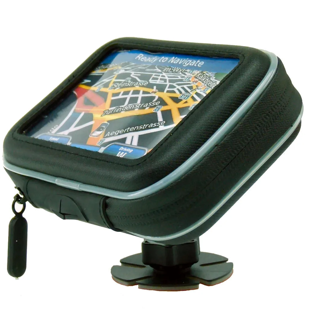 Adhesive Stick On Mount & Waterproof Case for 4.3" Screen SatNav (sku 36748)