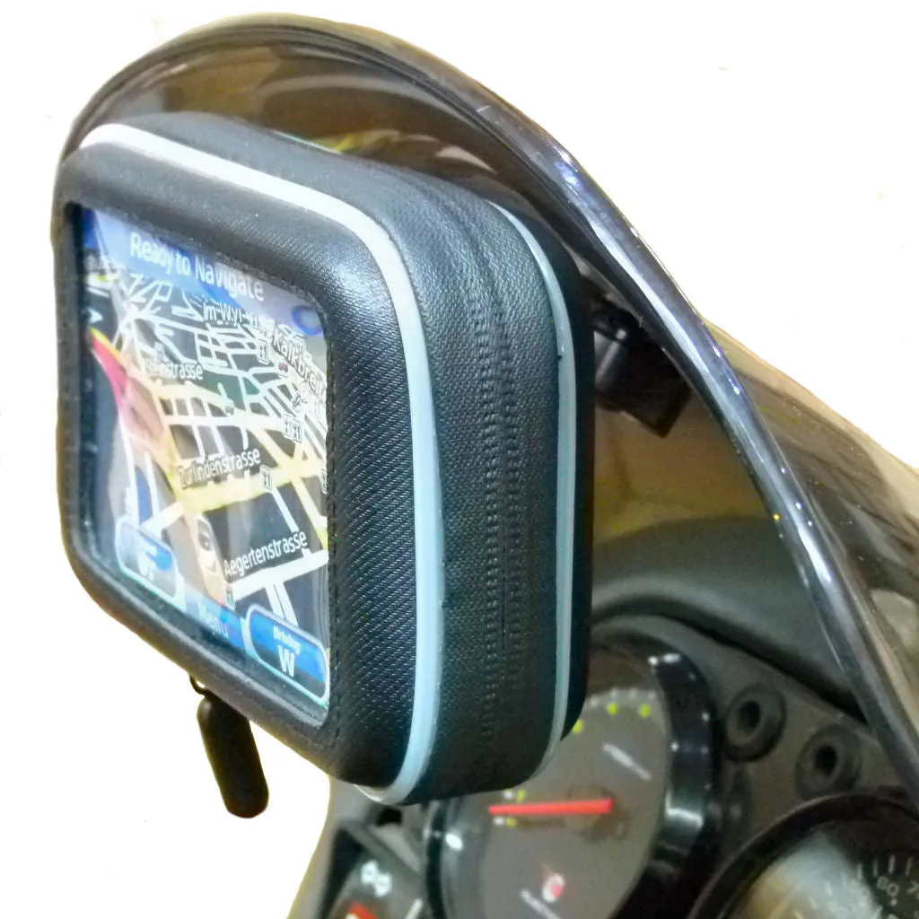 Adhesive Stick On Mount & Waterproof Case for 4.3" Screen SatNav (sku 36748)
