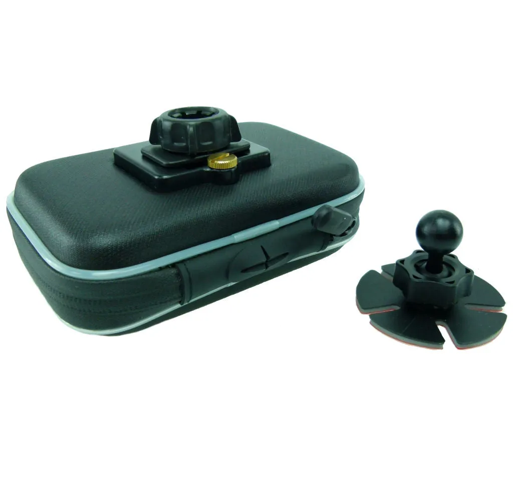 Adhesive Stick On Mount & Waterproof Case for 4.3" Screen SatNav (sku 36748)