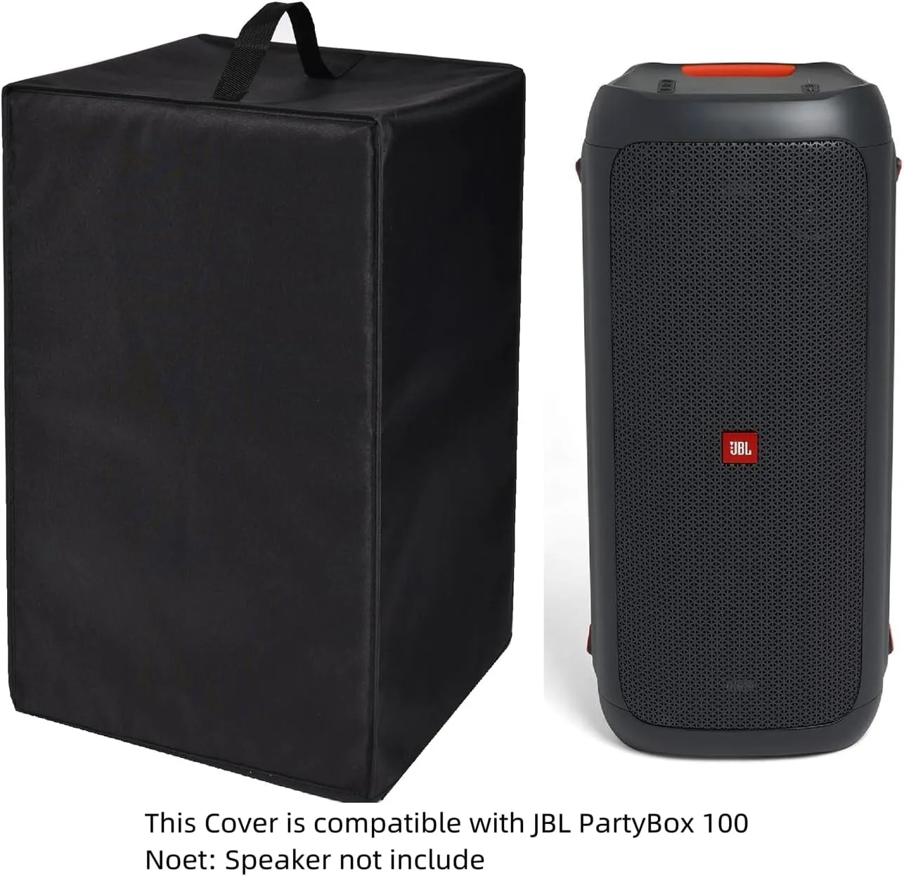 AF-WAN Heavy Duty Antistatic Water-Resistant Nylon Fabric Portable Party Speaker Dust Cover Home Use Case Protections for JBL PartyBox 100 Portable Party Speaker, Black