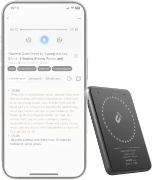 AI Voice Recorder Free Chat GPT-4o AI Hours, Wireless Transcription Device, Speech to Text, Smart AI Note Taking Assistant. 59 Language Translator, AI Transcribe & Summarize Lectures, Meetings, Calls