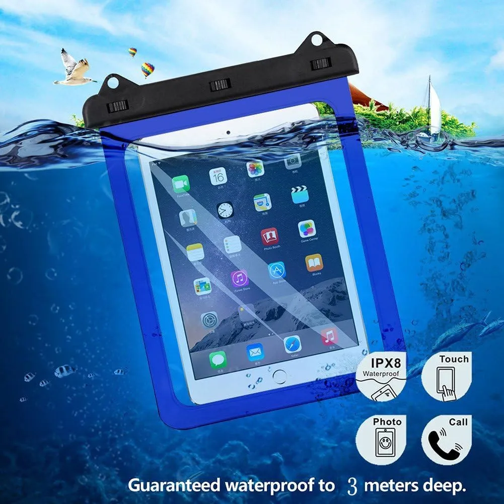 AICase Universal iPad Waterproof, Dry Bag Pouch for iPad Pro 10.5, New iPad 9.7 2017/2018, iPad Pro 9.7, iPad Air/Air 2, Tablets up to 11.5 Inch (Blue)