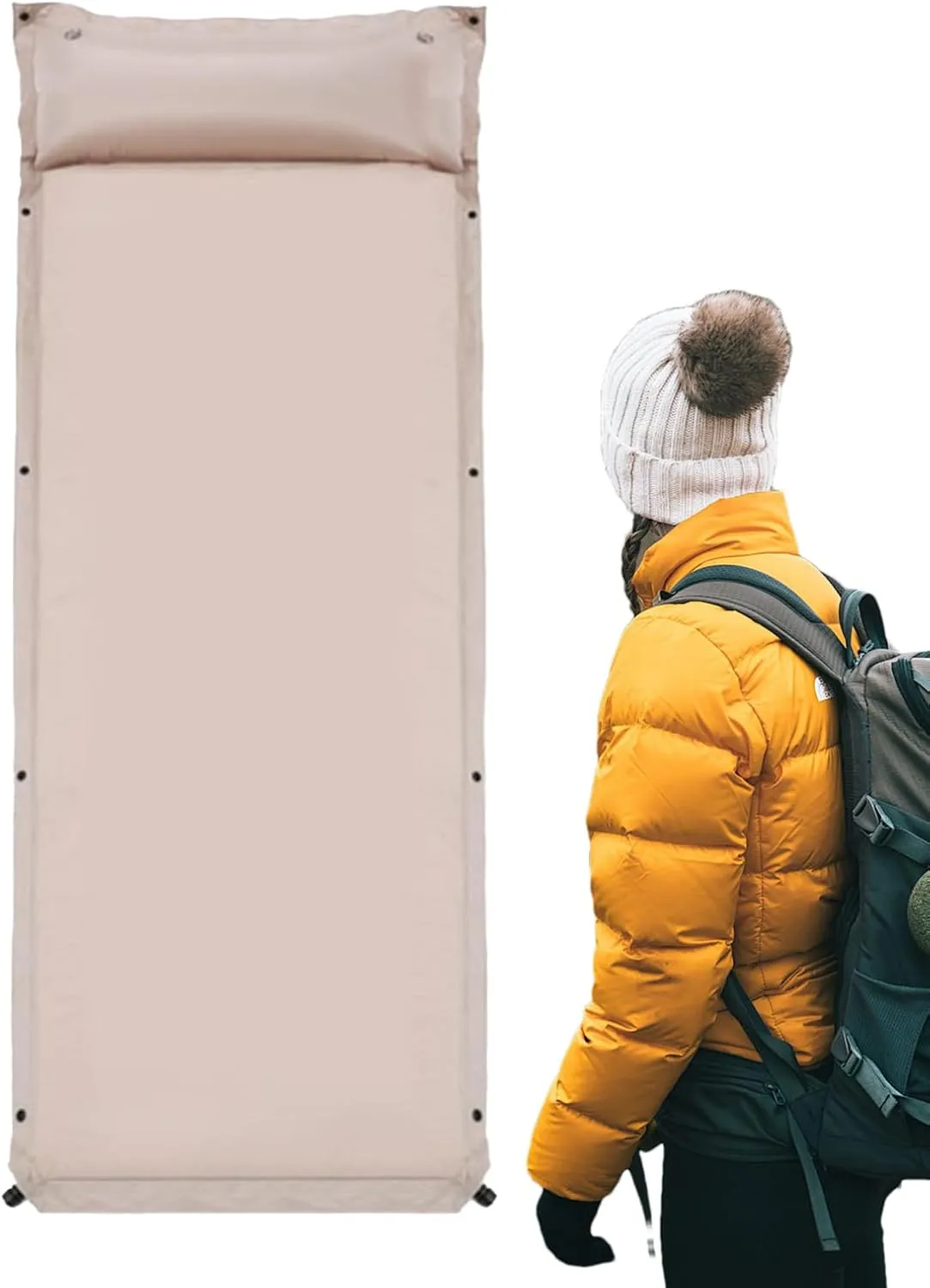 Air Mattress | Automatic Inflation Sleeping Pad, Comfortable Inflating Camping Mat for Home or Guest Use