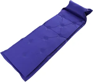 Air Mattress Self Inflating Camp Mat Insulated Camper Gray Pad Wear-Resistant Camping Mat Inflatable Mattress with Memory Foam Outdoor Mats Portable Blue 190t Polyester Fabric