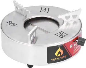 Alcohol Stove Burner,Portable Backpacking Camping Stove,Stainless Steel Portable Alcohol Stove Occupy Little Space for Outdoor Camping BBQ Hiking Picnic Silver