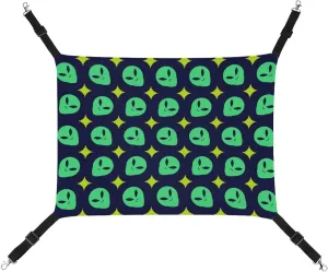 Alien Head Pattern Hanging Cat Bed Soft Breathable Pet Hammock for Cage Pet Sleeper for Kitten Ferret Puppy Rabbit