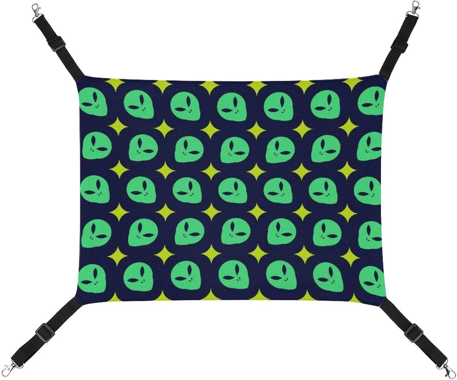 Alien Head Pattern Hanging Cat Bed Soft Breathable Pet Hammock for Cage Pet Sleeper for Kitten Ferret Puppy Rabbit