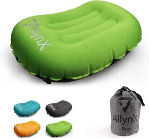 AllynX Camping Pillows for Backpacking, Compact, Comfortable Pillow for Neck & Lumbar Support for Camp, Hiking, Backpacking, Boy Scout, Avocado Green