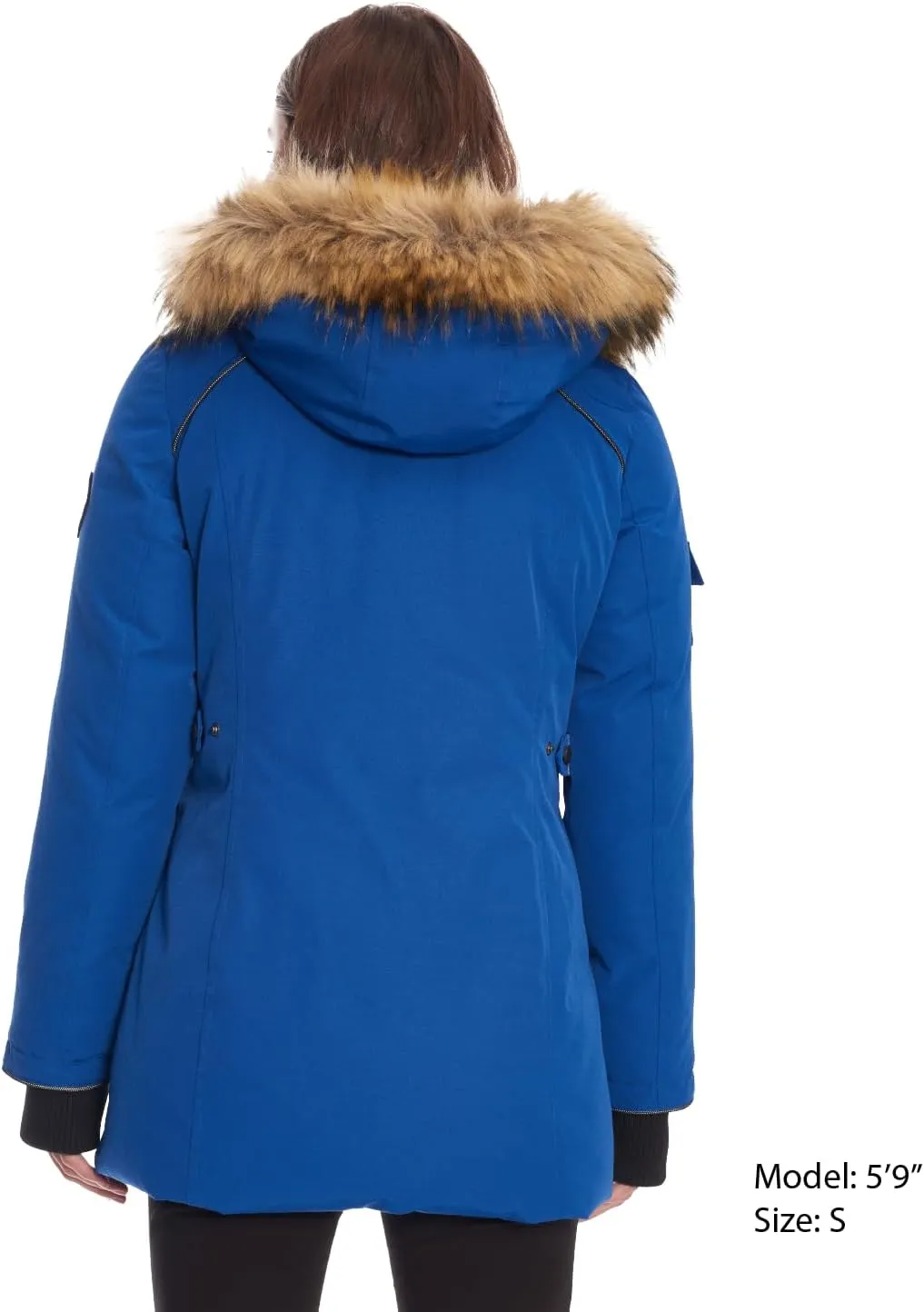 ALPINE NORTH Glacier Women’s Vegan Down Winter Coat with Faux Fur Hood - Parka Jacket for Women