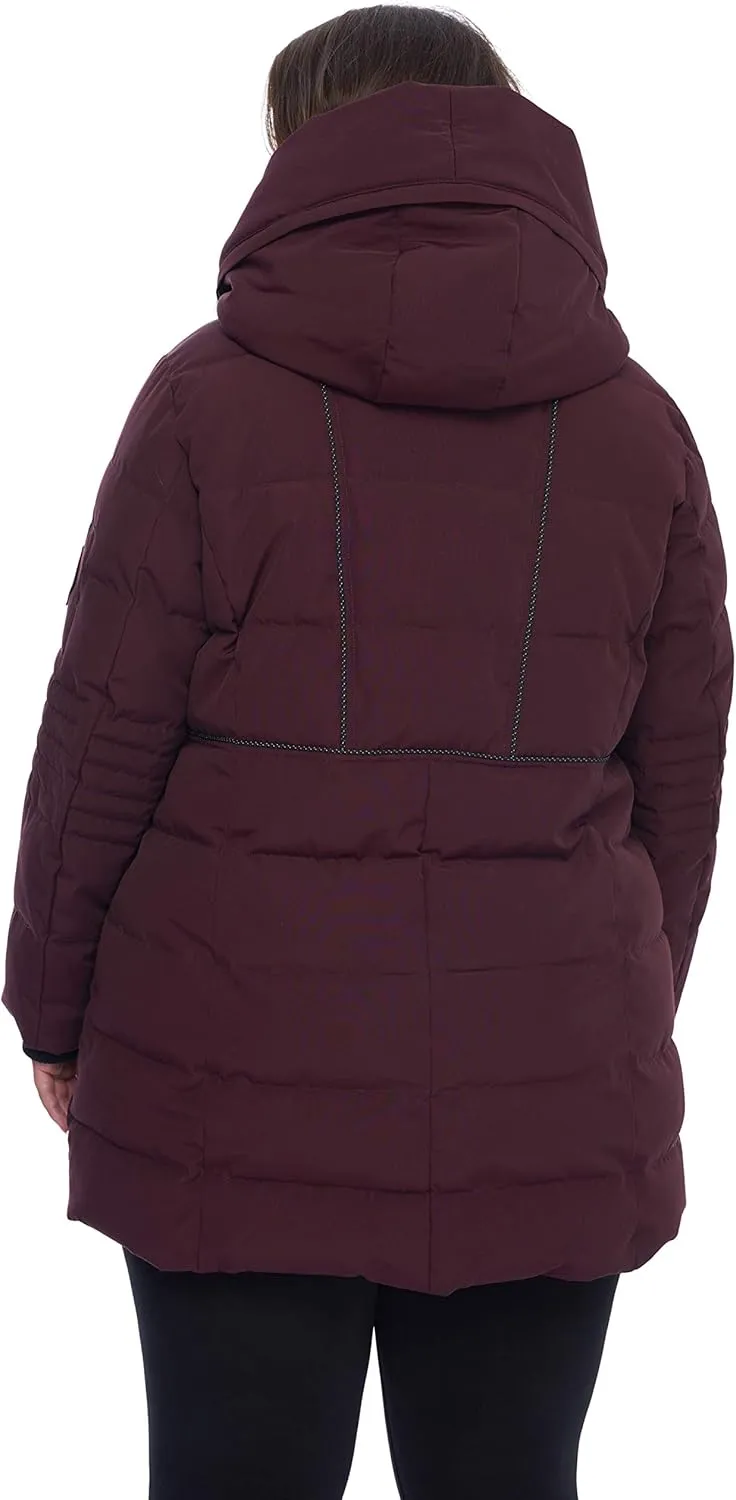 ALPINE NORTH Kootney Women’s Vegan Down Mid-Length Parka – Insulated, Water-Repellent Winter Coat with Hood