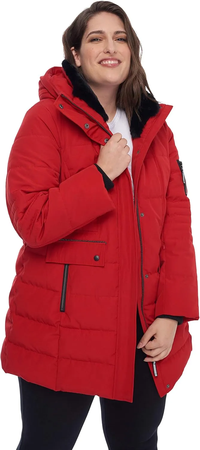 ALPINE NORTH Kootney Women’s Vegan Down Mid-Length Parka – Insulated, Water-Repellent Winter Coat with Hood