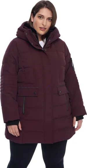 ALPINE NORTH Kootney Women’s Vegan Down Mid-Length Parka – Insulated, Water-Repellent Winter Coat with Hood
