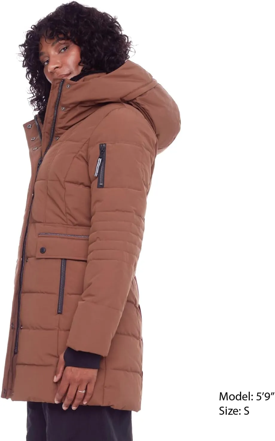 ALPINE NORTH Kootney Women’s Vegan Down Mid-Length Parka – Insulated, Water-Repellent Winter Coat with Hood