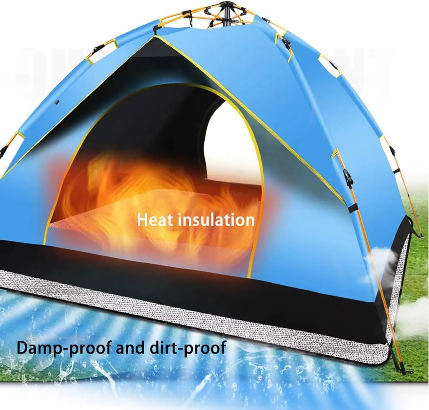Aluminium Sleeping Mat, Foam Camping Mat for Camping, Aluminium Foil Insulation Mat, Reflective Mat, Tent Mat, Ground Mat, 7mm Thick Foldable Tent Mat