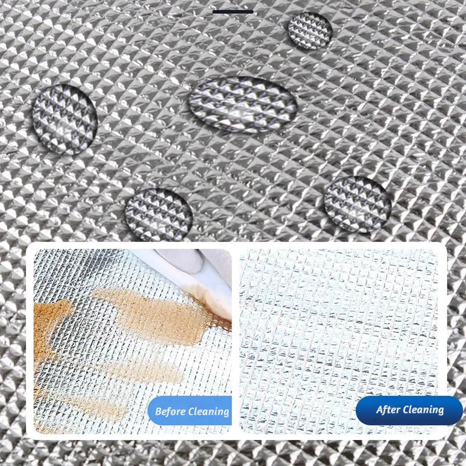Aluminium Sleeping Mat, Foam Camping Mat for Camping, Aluminium Foil Insulation Mat, Reflective Mat, Tent Mat, Ground Mat, 7mm Thick Foldable Tent Mat