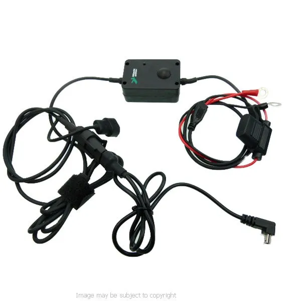 Angled Mini USB Motorcycle Battery Hard Wire Charging Cable (SKU 14349)