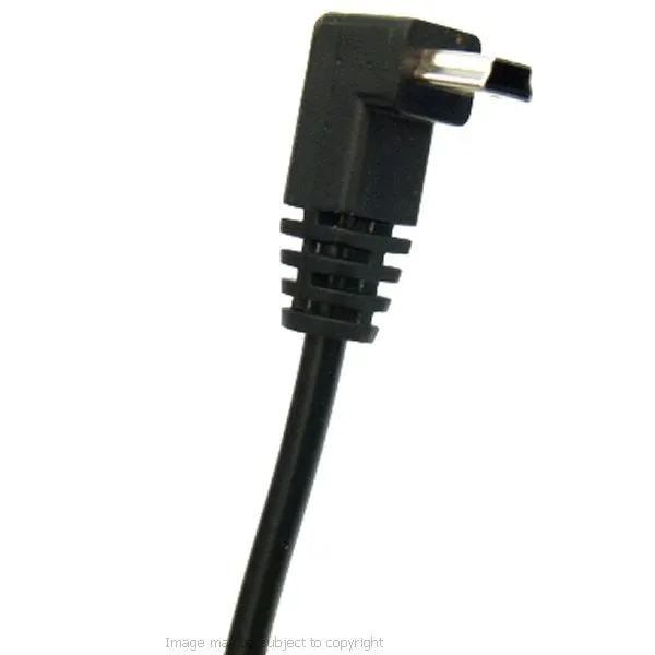 Angled Mini USB Motorcycle Battery Hard Wire Charging Cable (SKU 14349)