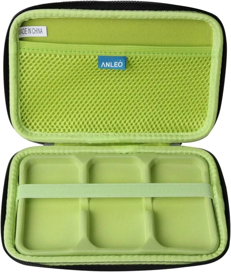 Anleo Hard Travel Case for SanDisk 500GB / 250GB / 1TB / 2TB Extreme Portable SSD (Black Monterey, Case for 3 Hard Drives)