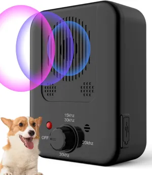 Anti Barking Device, Ultrasonic Dog Barking Control Device, Dog Barking Deterrent Devices Indoor & Outdoor, Rechargeable Dog Barking Silencer, Bark Box Stop Neighbors Dog from Barking, Safe for Dogs