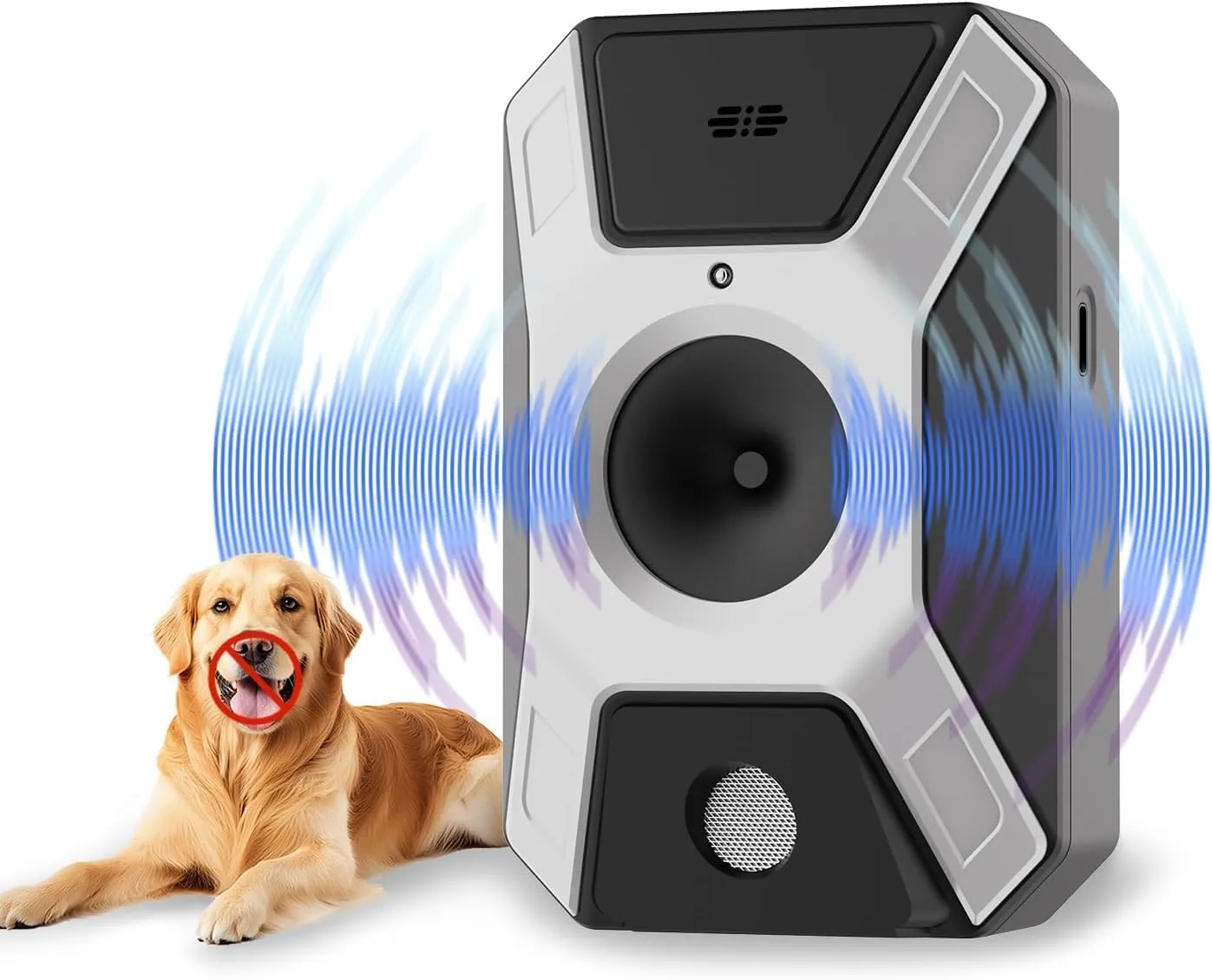 Anti Barking Device,Ultrasonic Bark Box Anti Bark Device,Dog Bark Deterrent Devices,3 Adjustable Modes, Rechargeable Dog Barking Control Devices,Bark Box for Indoor & Outdoor Use (Grey)