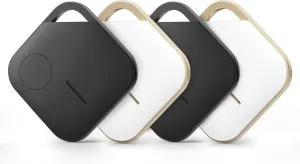 ANTPO Air Tags 4 Pack, Luggage Tracker Tag, Bluetooth Item Tracker Works with Apple Find My (iOS Only), Smart Key Finder Item Locator for Bags, Keys, Suitcase, IP64 Dustproof and Waterproof