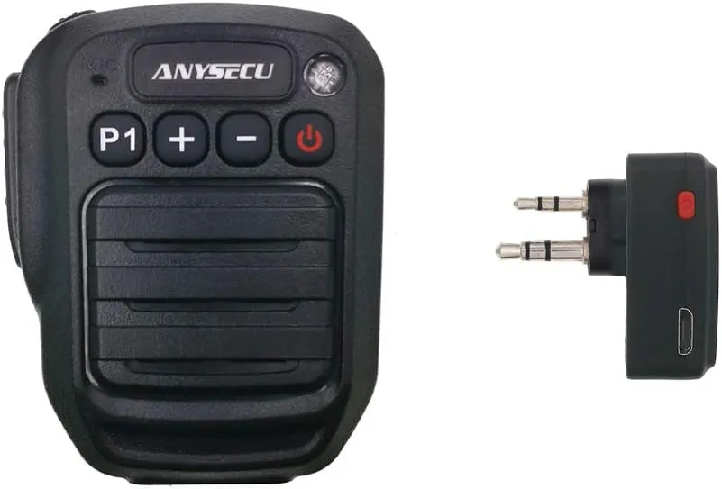 Anysecu HB980 M Adapter Wireless Bluetooth Microphone PTT Shoulder Mic for HYT TC500 TC600 TC700 GP300 GP308 Two Way Radio