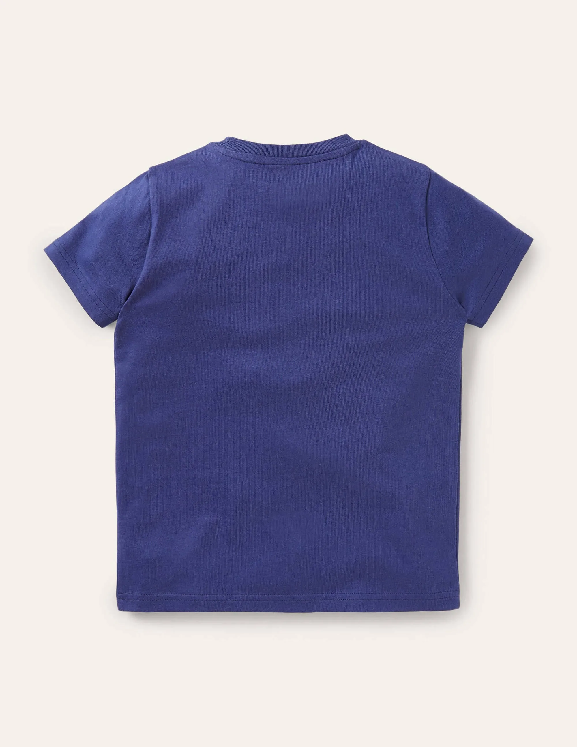 Appliqué Dude T-shirt-Starboard Blue Sloth