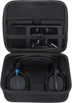 Aproca Portable Hard Protective Case, Compatible with Logitech G Astro A50 X/Astro Gaming A50 Wireless Dolby Gaming Headset (Black)