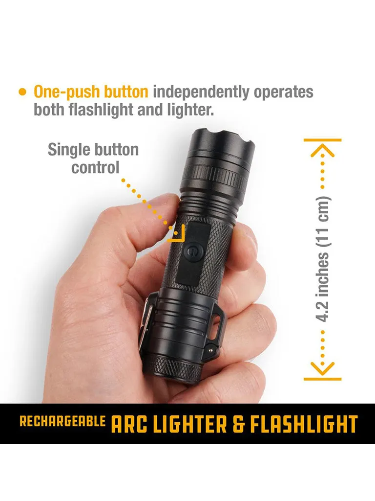 Arc Lighter & LED Flashlight Combo