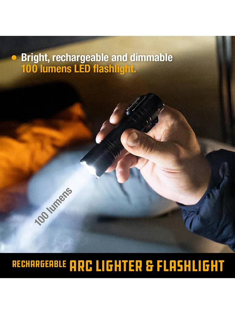 Arc Lighter & LED Flashlight Combo