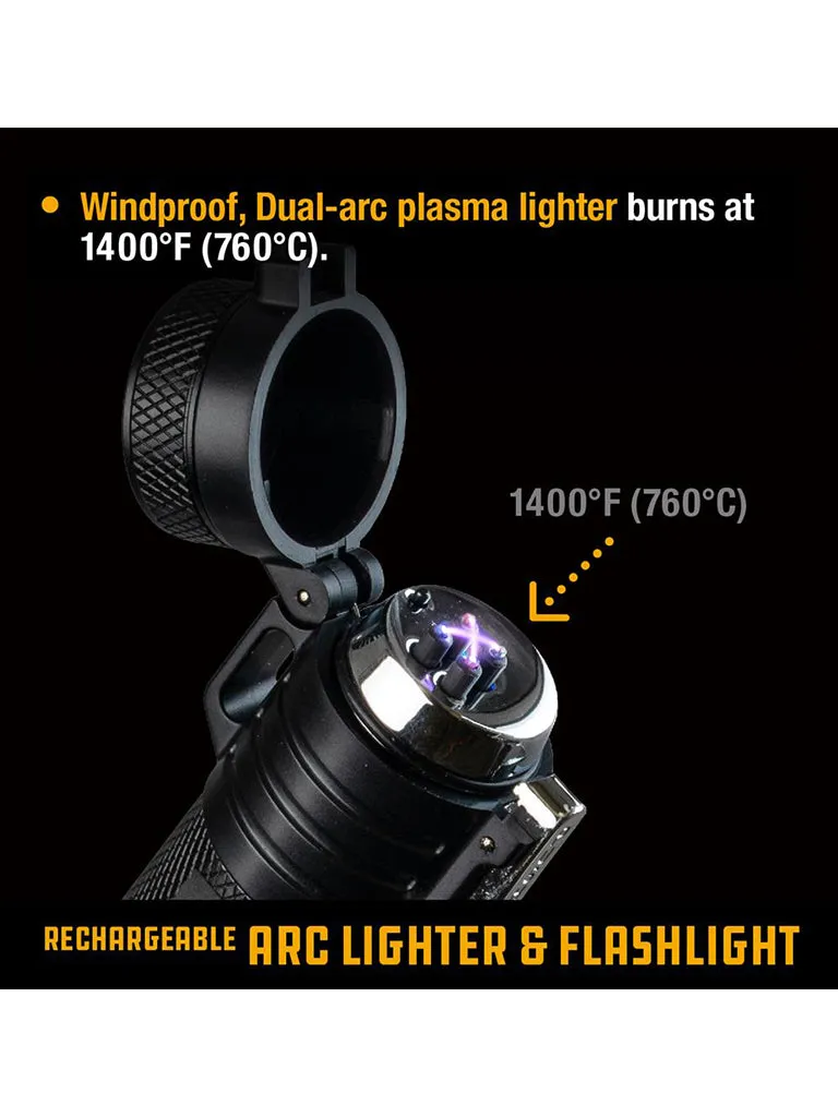 Arc Lighter & LED Flashlight Combo