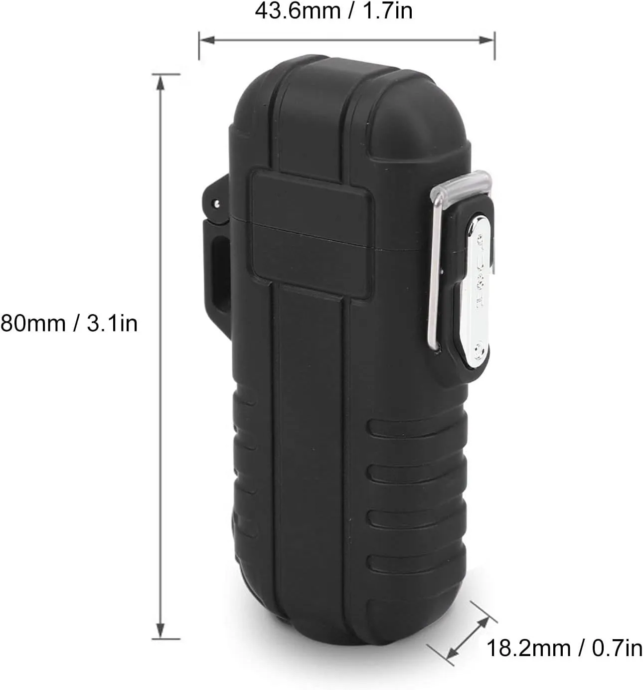 Arc Lighter Double Arc Plasma USB Lighter Rechargeable Flameless Waterproof Stormproof dproof Mini Electric Lighter for Sport Outdoor(Black)