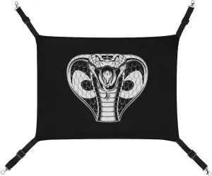 Attacking-Cobra Cat Hanging Hammock Soft Breathable Pet Cage Dog Hammock with Adjustable Straps and Metal Hooks