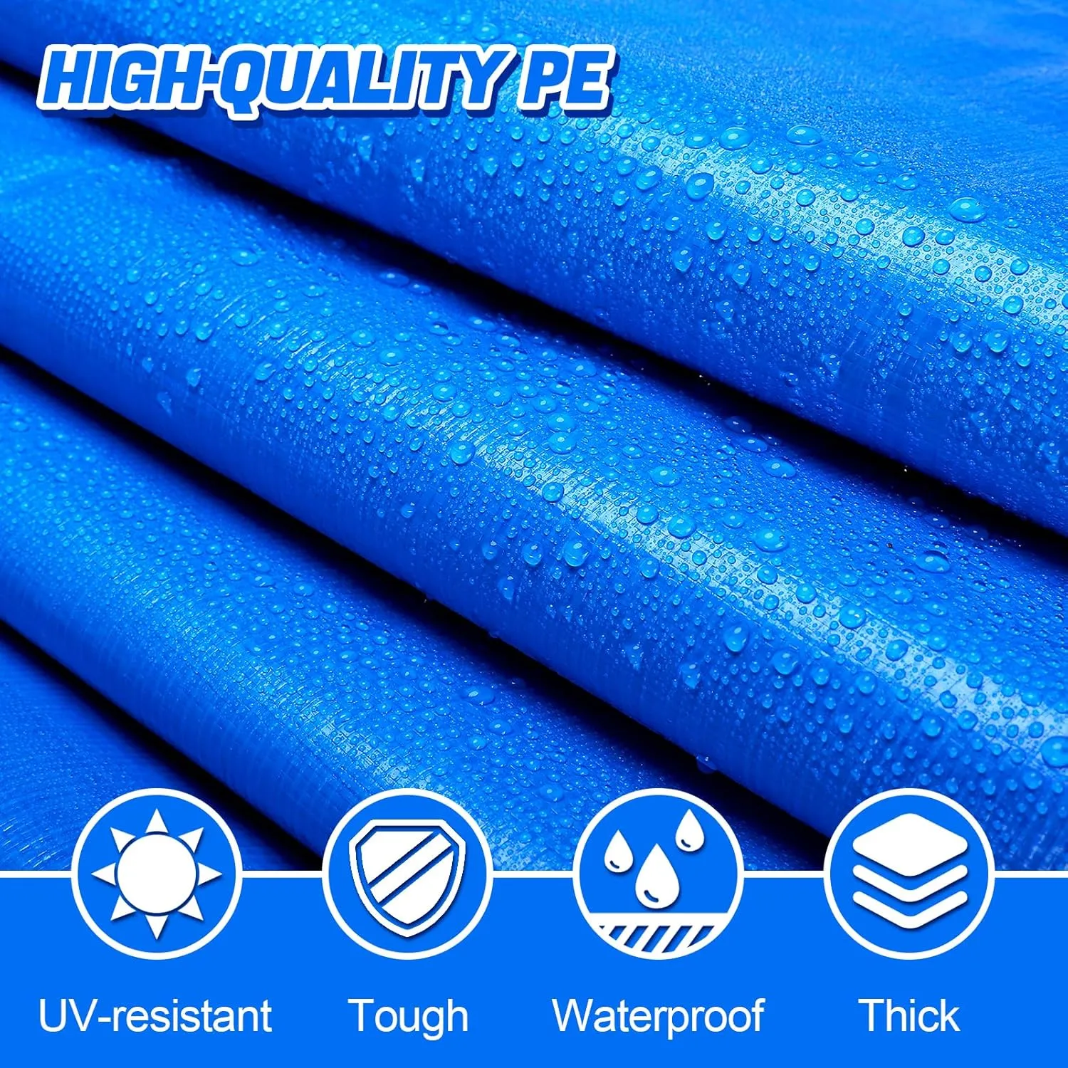 Aulock Anti-Tear Pool Pad for 10 Ft Round Above Ground Pools - Heavy-Duty Swimming Pool Mat Tarp to Prevent Punctures and Weed Barrier, Liner Bottom Protection