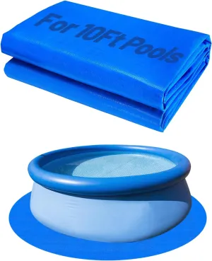 Aulock Anti-Tear Pool Pad for 10 Ft Round Above Ground Pools - Heavy-Duty Swimming Pool Mat Tarp to Prevent Punctures and Weed Barrier, Liner Bottom Protection