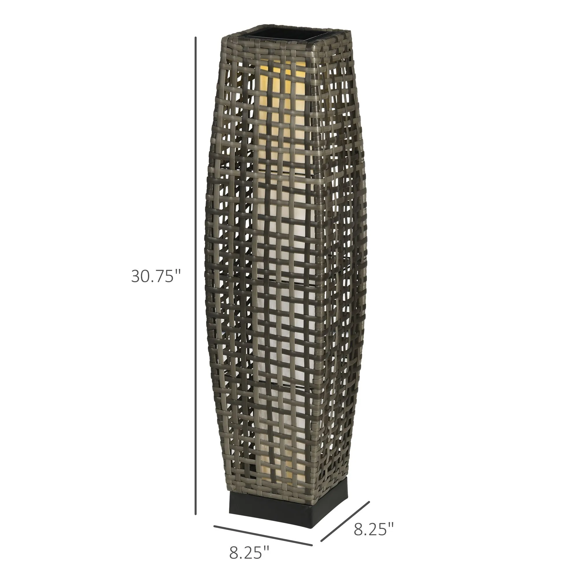 Auto-On/Off LED Solar Pathway Light for Garden, Lawn, Driveway & Porch, Gray