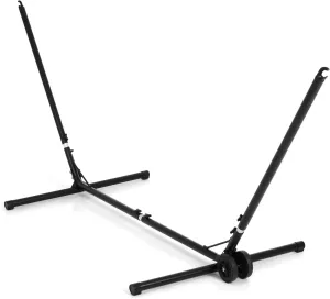 Backyard Expressions Adjustable One Size Fits All Hammock Stand with Wheels – 9FT Steel Heavy Duty Portable Frame, 450 lb Capacity, Easy No-Tool Assembly