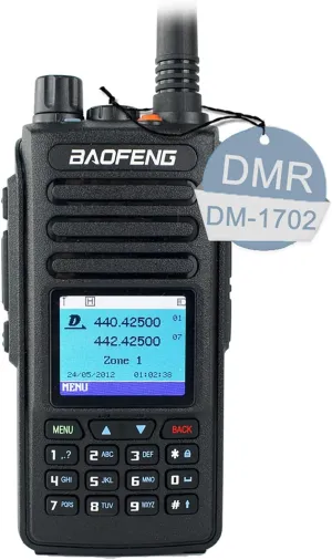 BAOFENG DM-1702 Digital Analog DMR Two Way Radio Dual Time Slot 1&2 5W UHF VHF Long Range with GPS Walkie Talkie for Adult