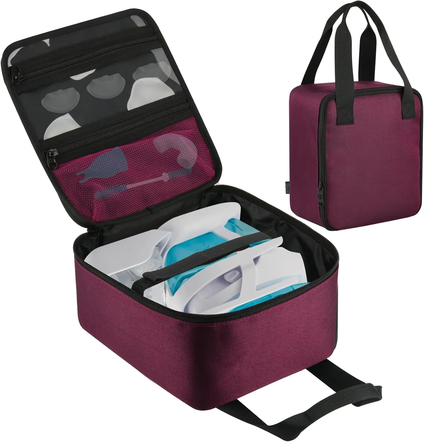 Beautyflier Nose Cleaner Storage Bag, Travel Safety Case for Navage Nasal Irrigation System, Countertop Caddy Portable Neti Pot Carrying Bag, Protective Nose Cleaner Bag with Handle Strap(Bag Only)