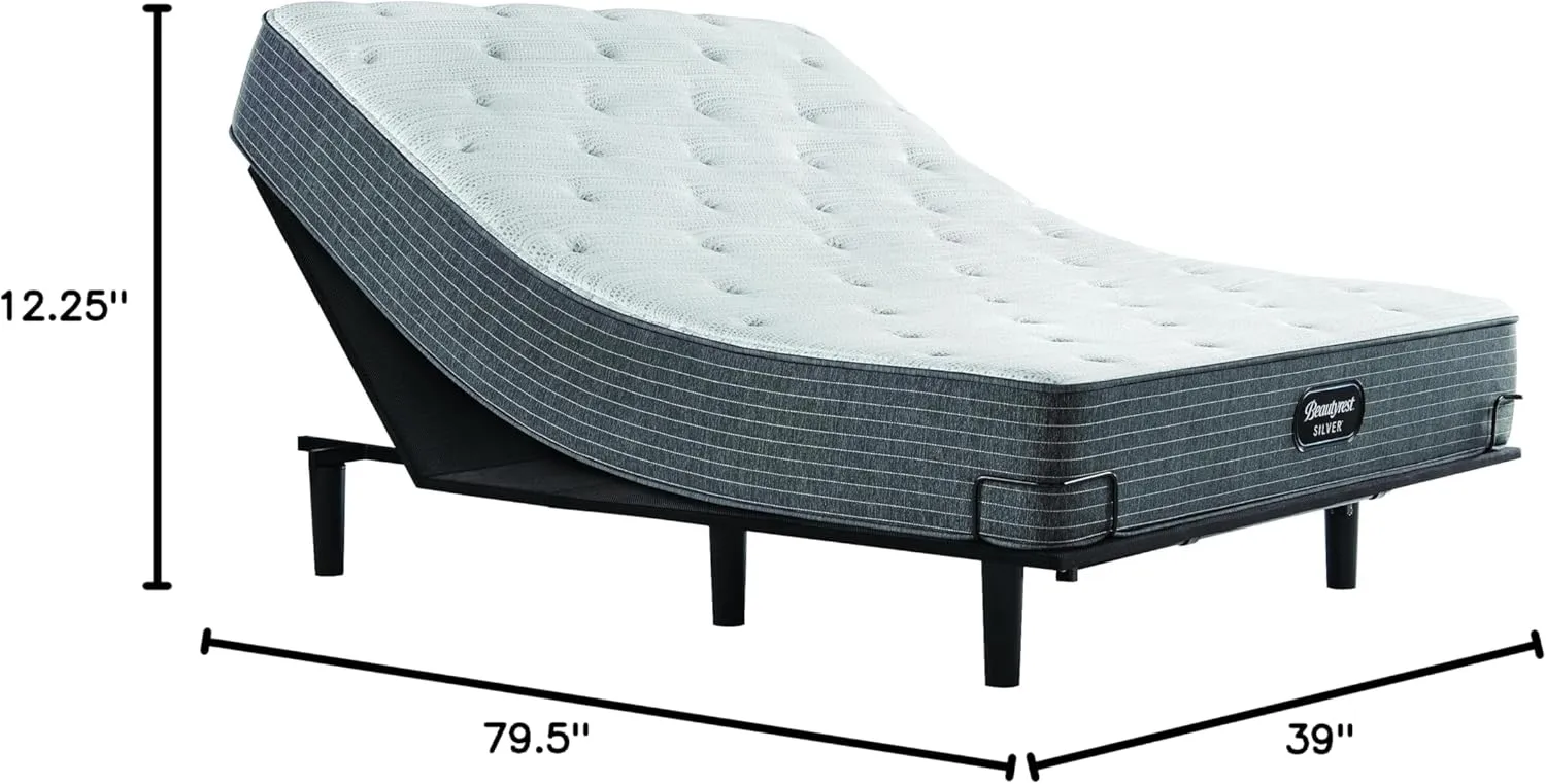 Beautyrest Silver BRS900 12.25” Medium Twin XL Mattress, Cooling Technology, Supportive, CertiPUR-US, 100-Night Sleep Trial, 10-Year Limited Warranty White