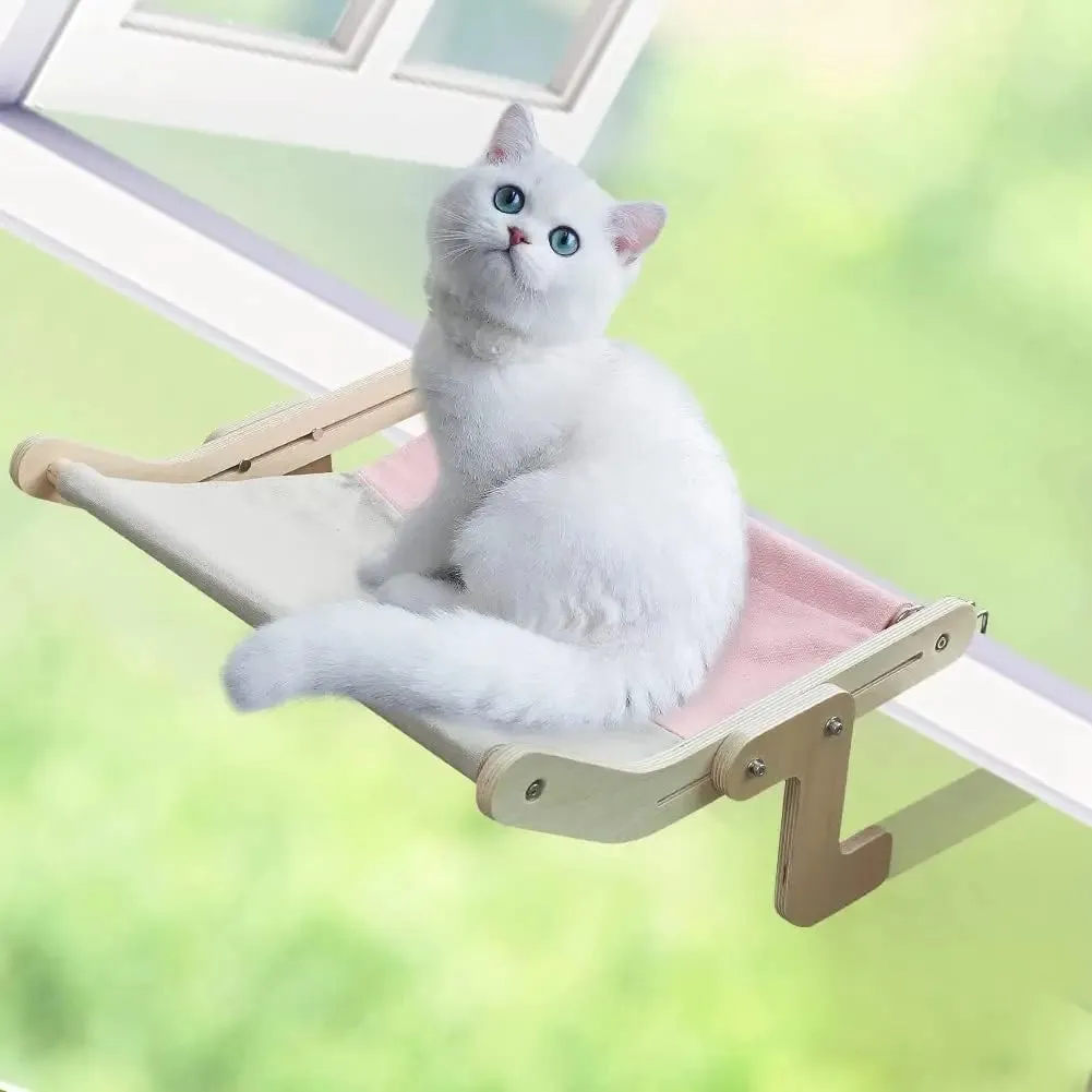 Bedside Hanging Cat Bed | Portable Removable Window Hammock for Cats & Pets